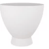 10”H X 9.5”D WHITE PLASTIC DAHLIA FOOTED URN -Quality Wholesale Shop 10h x 95d white plastic dahlia footed urn