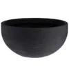 11"h X 23" BLACK RIBBED FLOWER PLASTIC POT -Quality Wholesale Shop 11h x 23 black ribbed flower plastic pot