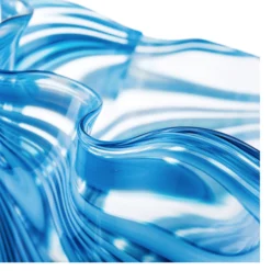 11”h X 9”d BLUE LAGOON GLASS MARBLE LIKE VASE Box Can Be Marked 49105 -Quality Wholesale Shop 11h x 9d blue lagoon glass marble like vase box ca 1