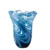 11”h X 9”d BLUE LAGOON GLASS MARBLE LIKE VASE Box Can Be Marked 49105 -Quality Wholesale Shop 11h x 9d blue lagoon glass marble like vase box ca