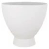 12" WHITE PLASTIC DAHLIA FOOTED URN -Quality Wholesale Shop 12 white plastic dahlia footed urn