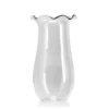 12.5"h X 7” GLASS FLUTED FLOWER VASE