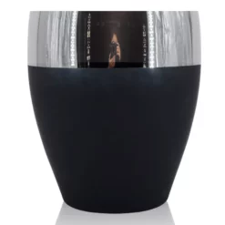 13.5”H X 7.5”BLACK BULLET WITH SILVER SLANT -Quality Wholesale Shop 135h x 75black bullet with silver slant 2