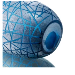 14.25”H X 10.25” BLUE GLASS CRISS CROSS VASE -Quality Wholesale Shop 1425h x 1025 blue glass criss cross vase 1