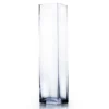 16"H 5" X 5" CLEAR TALL GLASS RECTANGLE VASE SQUARE OPENING -Quality Wholesale Shop 16h 5 x 5 clear tall glass rectangle vase square o