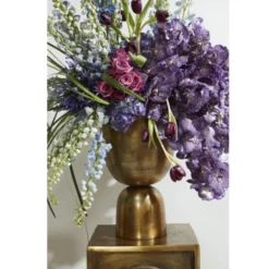 19”H X 12” GOLD METAL LUMOS FOOTED URN -Quality Wholesale Shop 19h x 12 gold metal lumos footed urn 1