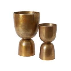 19”H X 12” GOLD METAL LUMOS FOOTED URN -Quality Wholesale Shop 19h x 12 gold metal lumos footed urn 3
