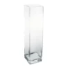 20"H X 5" X 5" CLEAR TALL GLASS RECTANGLE VASE SQUARE OPENING