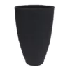 24"h X 15.5" BLACK RIBBED FLOWER PLASTIC POT -Quality Wholesale Shop 24h x 155 black ribbed flower plastic pot
