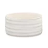 6.25”H X 13.25” LARGE MATTE WHITE LOW CERAMIC CYLINDER EMBOSSED BANDED -Quality Wholesale Shop 625h x 1325 large matte white low ceramic cylinder