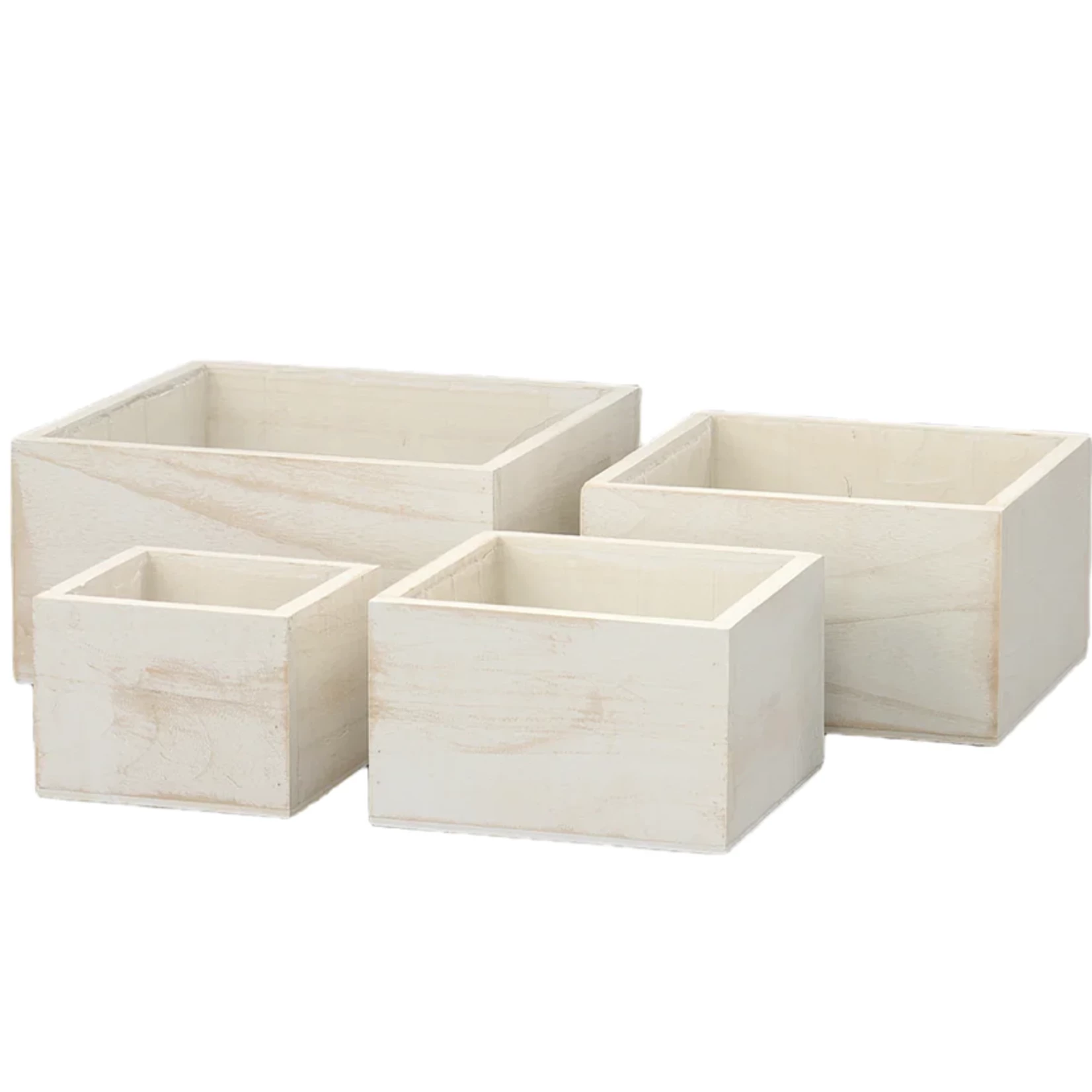 6”H X 12” X 12” EXTRA LARGE WHITE WASH WOOD LOW SQUARE 3 6”H X 12” X 12” EXTRA LARGE WHITE WASH WOOD LOW SQUARE