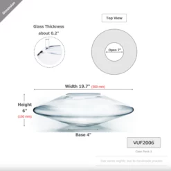 6"H X 20"D X 7"OPEN UFO SAUCER VASE -Quality Wholesale Shop 6h x 20d x 7open ufo saucer vase 1