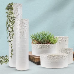 6”H X 6.5” ASPEN WHITE CERAMIC PLANTERS -Quality Wholesale Shop 6h x 65 aspen white ceramic planters 2