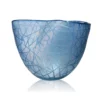 8”H X 11.5” BLUE GLASS CRISS CROSS VASE -Quality Wholesale Shop 8h x 115 blue glass criss cross vase