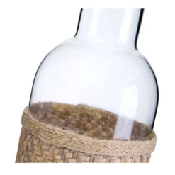 8”H X 4” BOHO STYLE BURLAP WICKER BUD VASE -Quality Wholesale Shop 8h x 4 boho style burlap wicker bud vase 4