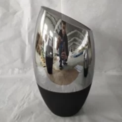 9.1”H X 5.75” BLACK BULLET WITH SILVER SLANT