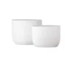 9.5”H X 12.5”L X 5”W SMALL MATTE WHITE CERAMIC TALL OVAL DEBOSSED DASH -Quality Wholesale Shop 95h x 125l x 5w small matte white ceramic tall ova 1