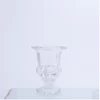 9”h X 7” THICK GLASS PEDESTAL VASE