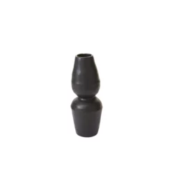 10.5”H X 4.25” BLACK CERAMIC EBANO VASE