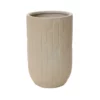 10”H X 6” TAN CERAMIC CYLINDER WINSLOW POT/VASE
