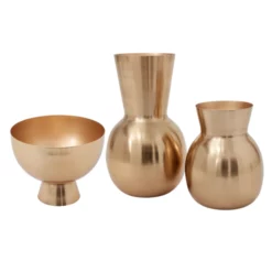 11.75"H X 7" METAL GOLDEN LOVE VASE -Quality Wholesale Shop accent decor 1175h x 7 metal golden love vase 4