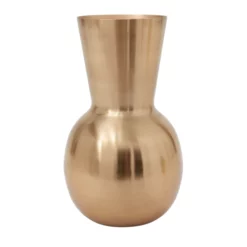 11.75"H X 7" METAL GOLDEN LOVE VASE -Quality Wholesale Shop accent decor 1175h x 7 metal golden love vase 5
