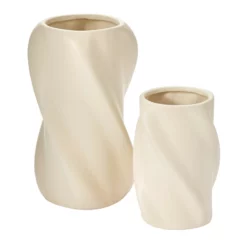 12”H X 6.75” WHITE CERAMIC FLORIAN VASE -Quality Wholesale Shop accent decor 12h x 675 white ceramic florian vase 3