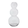13”H X 5.75” CLEAR GLASS TREBLE STACKED VASE -Quality Wholesale Shop accent decor 13h x 575 clear glass treble stacked