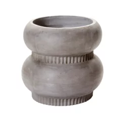 15.25”H 17.25” GREY CONCRETE HUNTINGTON PLANTER