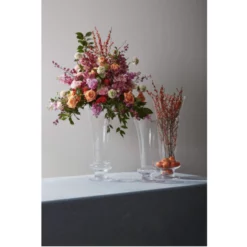 23.5”H X 9.75” GLASS CENTERPIECE DARIO VASE -Quality Wholesale Shop accent decor 235h x 975 glass centerpiece dario va 3