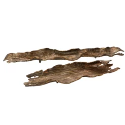 2.5”h X 22” Long X 6.5”w METAL GOLDEN CEDAR TRAY WOODLIKE -Quality Wholesale Shop accent decor 25h x 22 long x 65w metal golden ceda 1