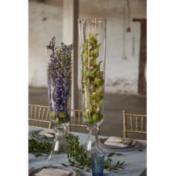 29.5”H X 8.25” WEDDING CENTERPIECE GLASS PICCOLO VASE -Quality Wholesale Shop accent decor 295h x 825 wedding centerpiece glass 1