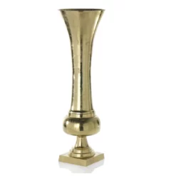 38”H X 12.25” GOLD METAL MAJESTY VASE (AD)