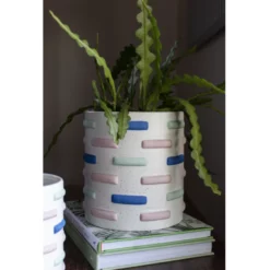 50% Off Was $34 Now $17. 7.5”H X 5.25” WHITE CERAMIC MARLIN POT -Quality Wholesale Shop accent decor 50 off was 34 now 17 75h x 525 white 3