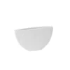 5.75”H X 10.25”L X 2.5”W WHITE CERAMIC ANNELI BOAT -Quality Wholesale Shop accent decor 575h x 1025l x 25w white ceramic anne