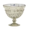 5”H X 6”D BALERI GLASS COMPOTE (AD) -Quality Wholesale Shop accent decor 5h x 6d baleri glass compote ad