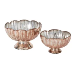 5”H X 8” GLASS ANTIQUE ENID COMPOTE -Quality Wholesale Shop accent decor 5h x 8 glass antique enid compote 1