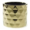 6.25”H X 7” GOLD CERAMIC ARCHITECT POT (AD) -Quality Wholesale Shop accent decor 625h x 7 gold ceramic architect pot a