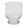 6.75”H X 5.25” GLASS HOLLIS PEDESTAL VASE -Quality Wholesale Shop accent decor 675h x 525 glass hollis pedestal vase