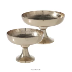 6.75"H X 7.75" COPPER METAL VIENNA COMPOTE -Quality Wholesale Shop accent decor 675h x 775 copper metal vienna compot 4