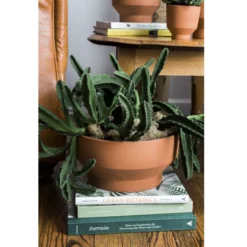 6”H X 10” TERRACOTTA CERAMIC CRESCENDO BOWL -Quality Wholesale Shop accent decor 6h x 10 terracotta ceramic crescendo 1