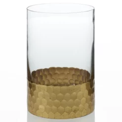 6”H X 4” GLASS WITH GOLD BOTTOM ELSA VASE