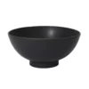 7.75”H X 16” BLACK CERAMIC COMPOTE FORTIS BOWL -Quality Wholesale Shop accent decor 775h x 16 black ceramic compote forti