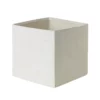 7.75"H X 8.25" IVORY CERAMIC HAUS CUBE (AD)