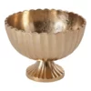 8.5"x 6.25”H GOLD SCALLOP COMPOTE (AD) -Quality Wholesale Shop accent decor 85x 625h gold scallop compote ad