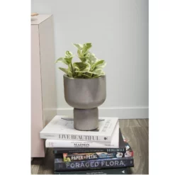 8.75”H X 6.5” GREY CONCRETE FRESNO PLANTER -Quality Wholesale Shop accent decor 875h x 65 grey concrete fresno plante 4
