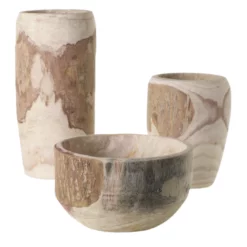9.5’H X 6-7.5”W WOOD YUCCA POT/VASE -Quality Wholesale Shop accent decor 95h x 6 75w wood yucca pot vase 2