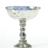 9.5”H X 8” SILVER DESIRAY COMPOTE GLASS(AD) -Quality Wholesale Shop accent decor 95h x 8 silver desiray compote glassa