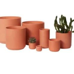 9”H X 8.75” TERRACOTTA CERAMIC KENDALL VASSE/POT -Quality Wholesale Shop accent decor 9h x 875 terracotta ceramic kendall v 3