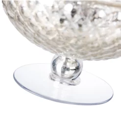 H:5.5” D:8” MERCURY SILVER GLASS LOW PEDESTAL COMPOTE -Quality Wholesale Shop h55 d8 mercury silver glass low pedestal compote 2